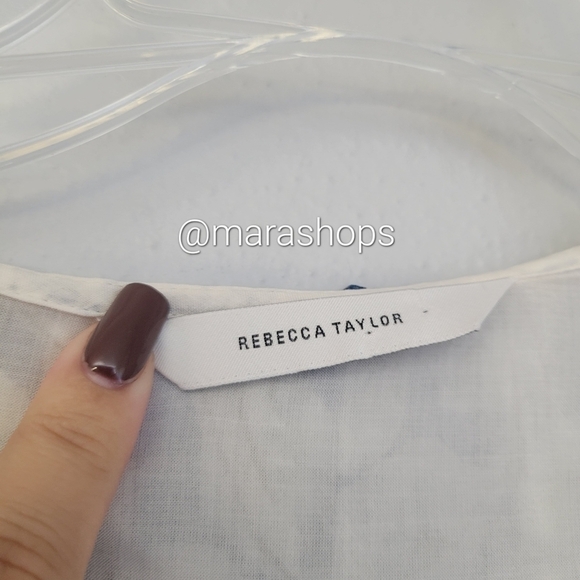 Rebecca Taylor Deco Fleur Silk Blouse - Picture 6 of 8